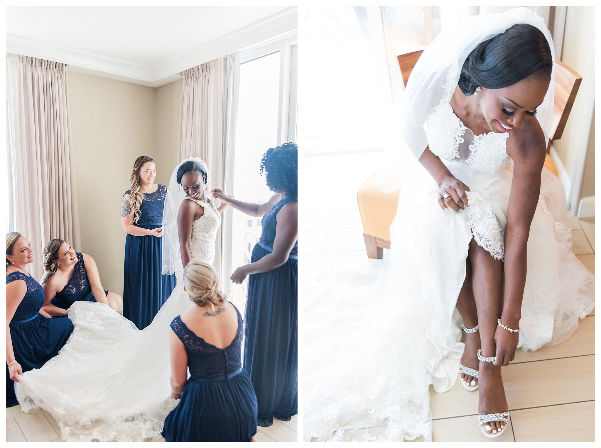 Hyatt Regency Coconut Point wedding. Bride getting ready with her bridal party by Jessica McCalla Photography.