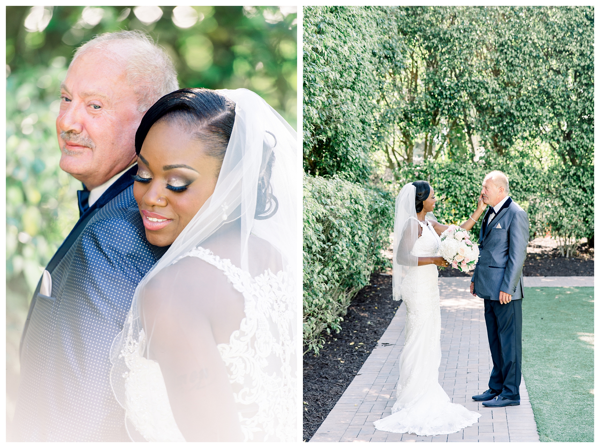 Bride & groom portraits. White lace dress and navy suit by Jessica McCalla Photography!