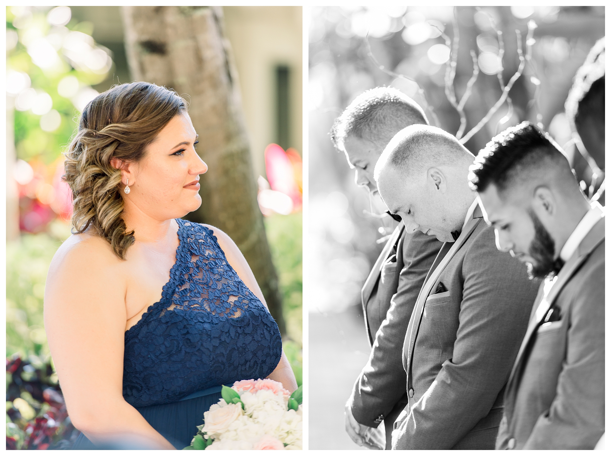 Bridal party at wedding ceremony by Jessica McCalla Photography